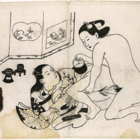 Shunga, 1704-11, print artist Torii Kiyonobu I (鳥居清信 I), British Museum