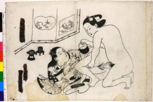 Shunga, 1704-11, print artist Torii Kiyonobu I (鳥居清信 I), British Museum