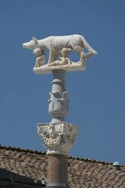 Romulus and Remus, Capitoline Wolf at Siena Duomo. Italy