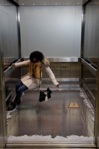 bottomless elevator, 3D illusion, London