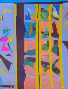 Collage of window at Tarallucci e Vino, First Ave & 10th Street, by William Eaton, November 2017