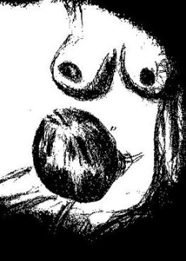 The Woman with the Apple on her Lap, first derivative, flipped, May 2017, by William Eaton