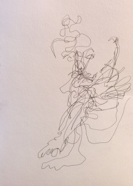 Very blind contours, pen drawing by William Eaton, National Arts Club, 10 Feb 2018 - 1