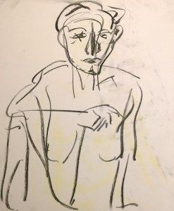 Mae simple, 1-13-19, drawing by William Eaton - 2