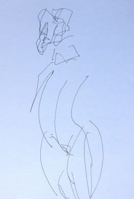 Between Jamie and my subconscious, drawing by William Eaton, April 2018 - 1