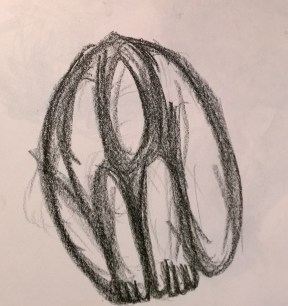 Chrissy on break (après Tarsila do Amaral), drawing by William Eaton, 2 June 2018 - 2