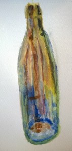 Empty bottle, watercolor by William Eaton, 20 Oct 2017