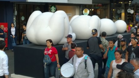 Jiménez Deredia, sculpture in San José, Avenida Central, Feb 19 - 1