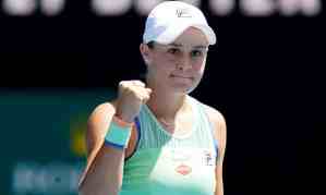Ash Barty, January 2020, Australian Open (photo by Dave HuntAAP)