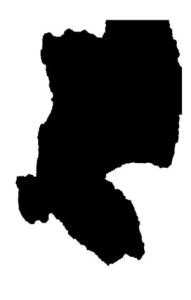 Jesus & Mary snip (all black) from drawing by William Eaton