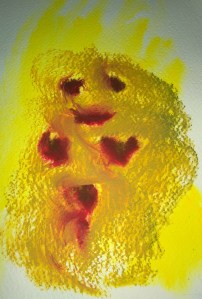 Munchkin in yellow and blood red, by William Eaton