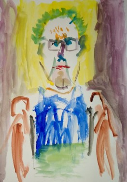 Un autre homme au maillot peut-être, gouache by William Eaton, 2019