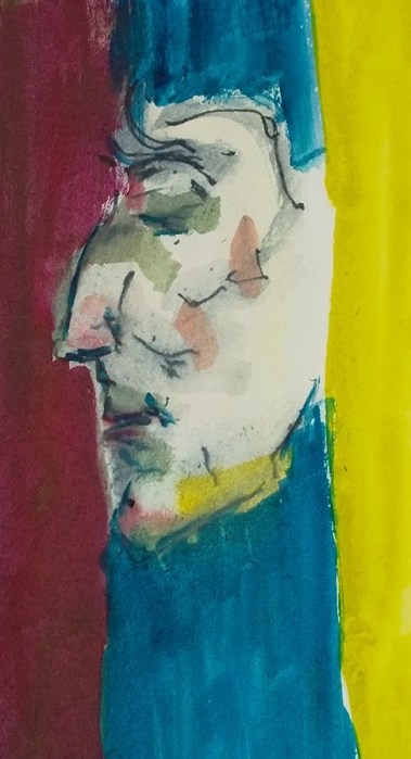 Mannerist portrait, with stripes, portrait by Wiliam Eaton, 2019