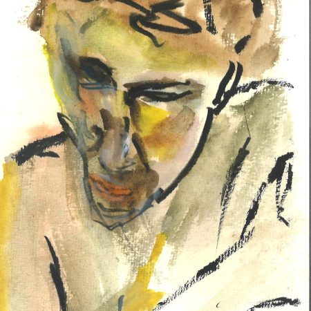 Concerned head, sketch by William Eaton (Nomi modeling), 2019