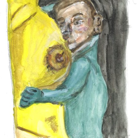 Madonna and manchild, watercolor by William Eaton, 2020