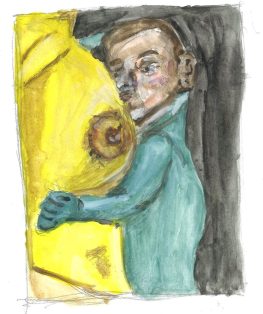 Madonna and manchild, watercolor by William Eaton, 2020