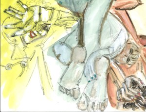 Never quarantine a painter, watercolor by William Eaton, March 2020