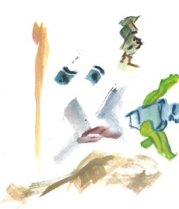 Reading old love letters, painting by William Eaton, 2021