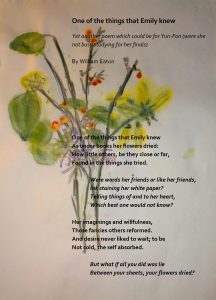 Flowers & Poem for Yun-Fan, by William Eaton, May 2021