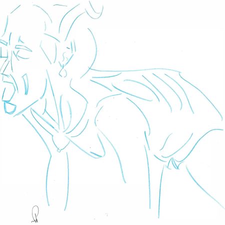 Line drawing with openings - by William Eaton, 2021