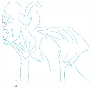 Line drawing with openings - by William Eaton, 2021