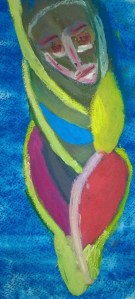 feminine form sideways, painting by William Eaton, 2019 - 2