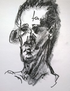 Erica, head, drawing by William Eaton, 2019 or before