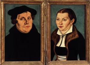 Martin Luther and his wife, Katharina von Bora, by Lucas Cranach the Elder, 1529