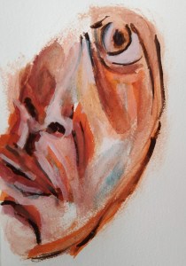 Orange with a bit of blue (face) 2 - William Eaton, 2023