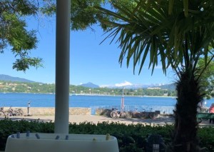 Vue de La perle du lac, restaurant, Genève, Suisse