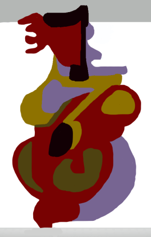 Rarity - two breasts wide apart - hair like a hand - not thin - artwork by William Eaton, 2024