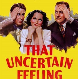 'That Uncertain Feeling' (Ernst Lubitsch and Merle Oberon movie, 1941) film poster, cropped