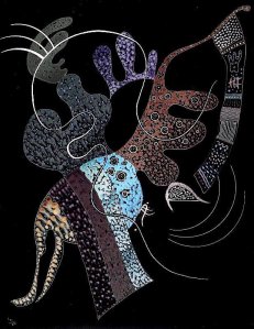 Kandinsky gouache from "Dessin sans limite" exhibition, Grand Palais, Paris, 2025-26